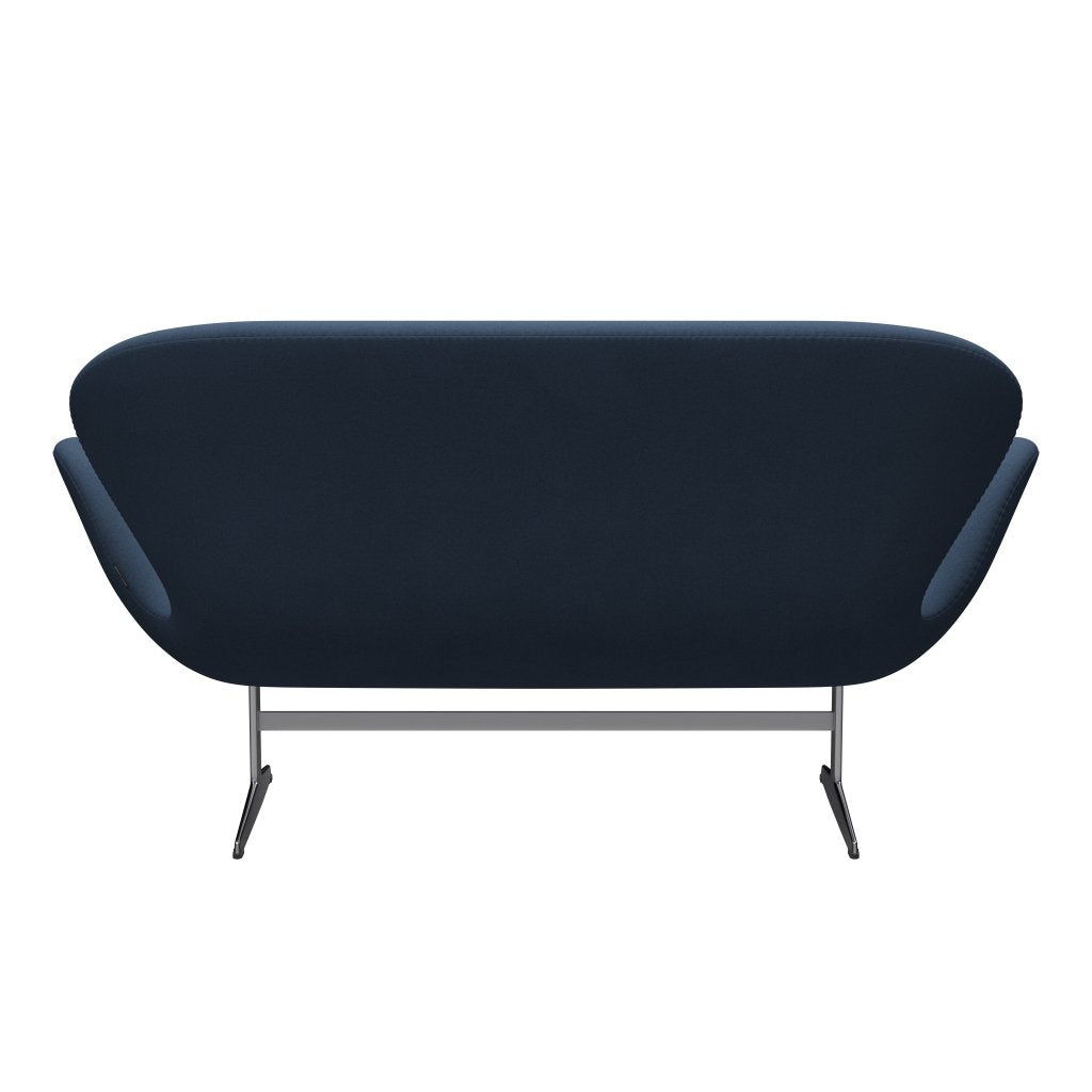 [product_category]-Fritz Hansen Swan Sofa 2 Seater, Satin Brushed Aluminium/Comfort Dark Grey (09074)-Fritz Hansen-3321-C09074-SPAL-FRI-4