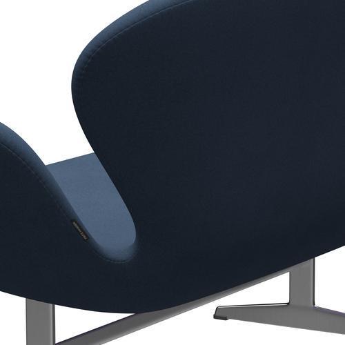 [product_category]-Fritz Hansen Swan Sofa 2 Seater, Satin Brushed Aluminium/Comfort Dark Grey (09074)-Fritz Hansen-3321-C09074-SPAL-FRI-5