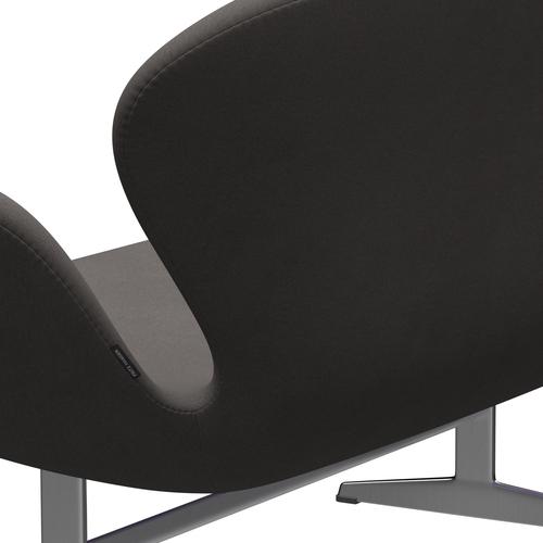 [product_category]-Fritz Hansen Swan Sofa 2 Seater, Satin Brushed Aluminium/Comfort Dark Grey (60008)-Fritz Hansen-3321-C60008-SPAL-FRI-5