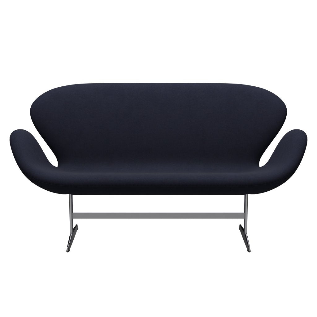 [product_category]-Fritz Hansen Swan Sofa 2 Seater, Satin Brushed Aluminium/Comfort Earth Grey-Fritz Hansen-3321-C66005-SPAL-FRI-1