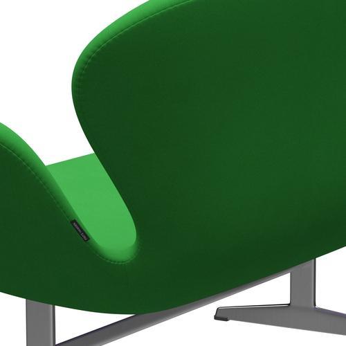 [product_category]-Fritz Hansen Swan Sofa 2 Seater, Satin Brushed Aluminium/Comfort Green (68003)-Fritz Hansen-3321-C68003-SPAL-FRI-5
