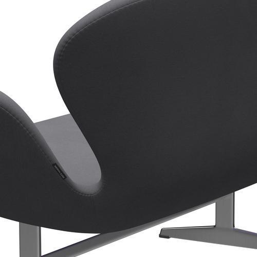 [product_category]-Fritz Hansen Swan Sofa 2 Seater, Satin Brushed Aluminium/Comfort Grey (01012)-Fritz Hansen-3321-C01012-SPAL-FRI-5