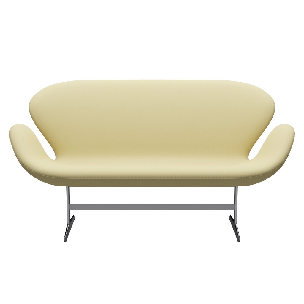 [product_category]-Fritz Hansen Swan Sofa 2 Seater, Satin Brushed Aluminium/Comfort Grey (68008)-Fritz Hansen-3321-C68008-SPAL-FRI-1