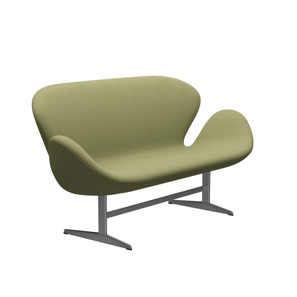 [product_category]-Fritz Hansen Swan Sofa 2 Seater, Satin Brushed Aluminium/Comfort Grey (68009)-Fritz Hansen-3321-C68009-SPAL-FRI-2