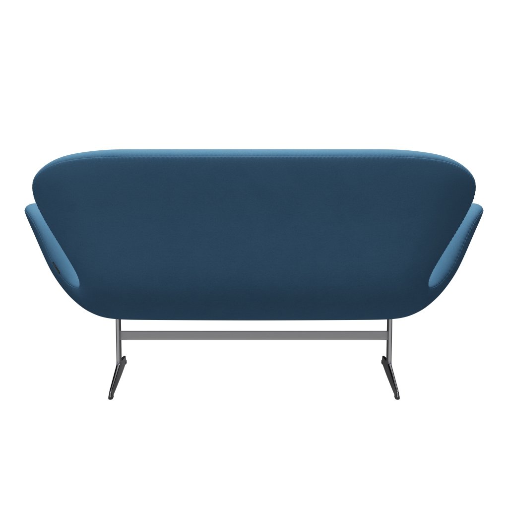 [product_category]-Fritz Hansen Swan Sofa 2 Seater, Satin Brushed Aluminium/Comfort Light Blue (01124)-Fritz Hansen-3321-C01124-SPAL-FRI-4