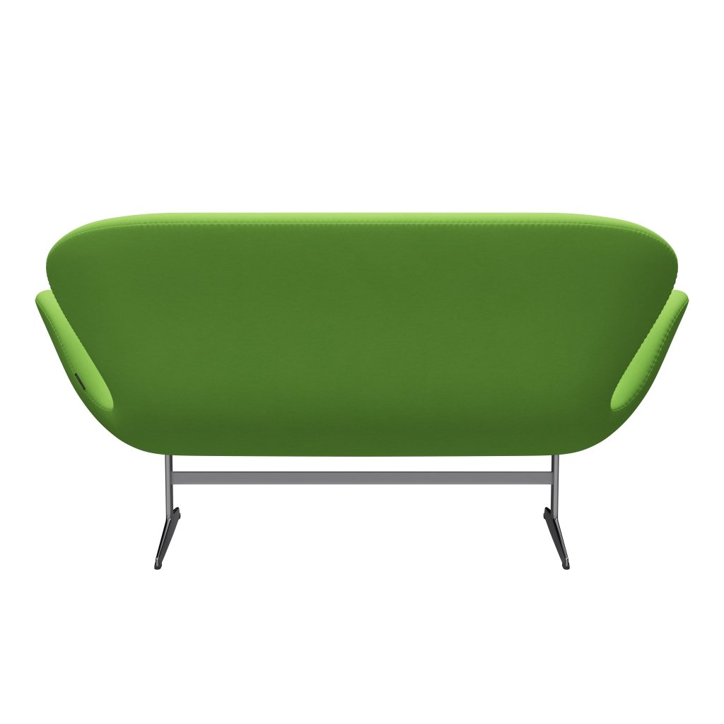 [product_category]-Fritz Hansen Swan Sofa 2 Seater, Satin Brushed Aluminium/Comfort Light Green (68010)-Fritz Hansen-3321-C68010-SPAL-FRI-4