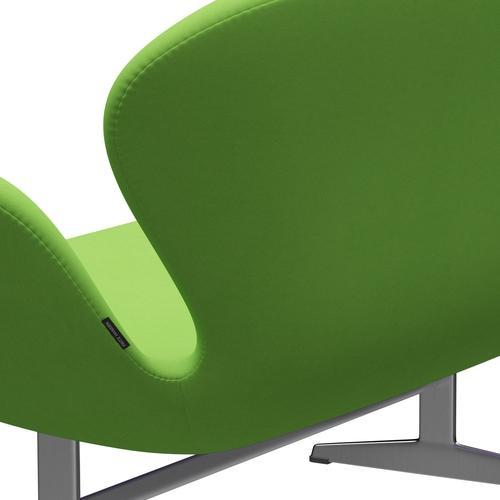 [product_category]-Fritz Hansen Swan Sofa 2 Seater, Satin Brushed Aluminium/Comfort Light Green (68010)-Fritz Hansen-3321-C68010-SPAL-FRI-5