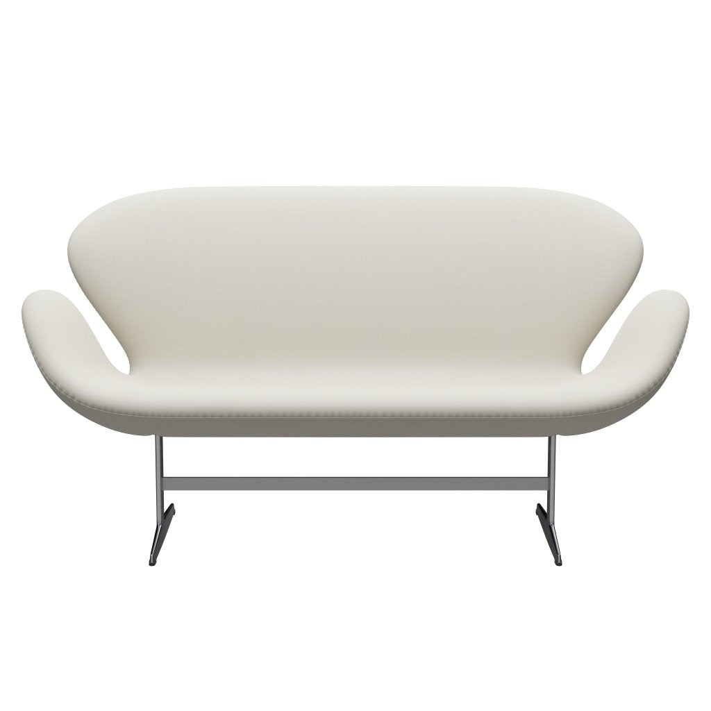 [product_category]-Fritz Hansen Swan Sofa 2 Seater, Satin Brushed Aluminium/Comfort Light Grey-Fritz Hansen-3321-C60002-SPAL-FRI-1