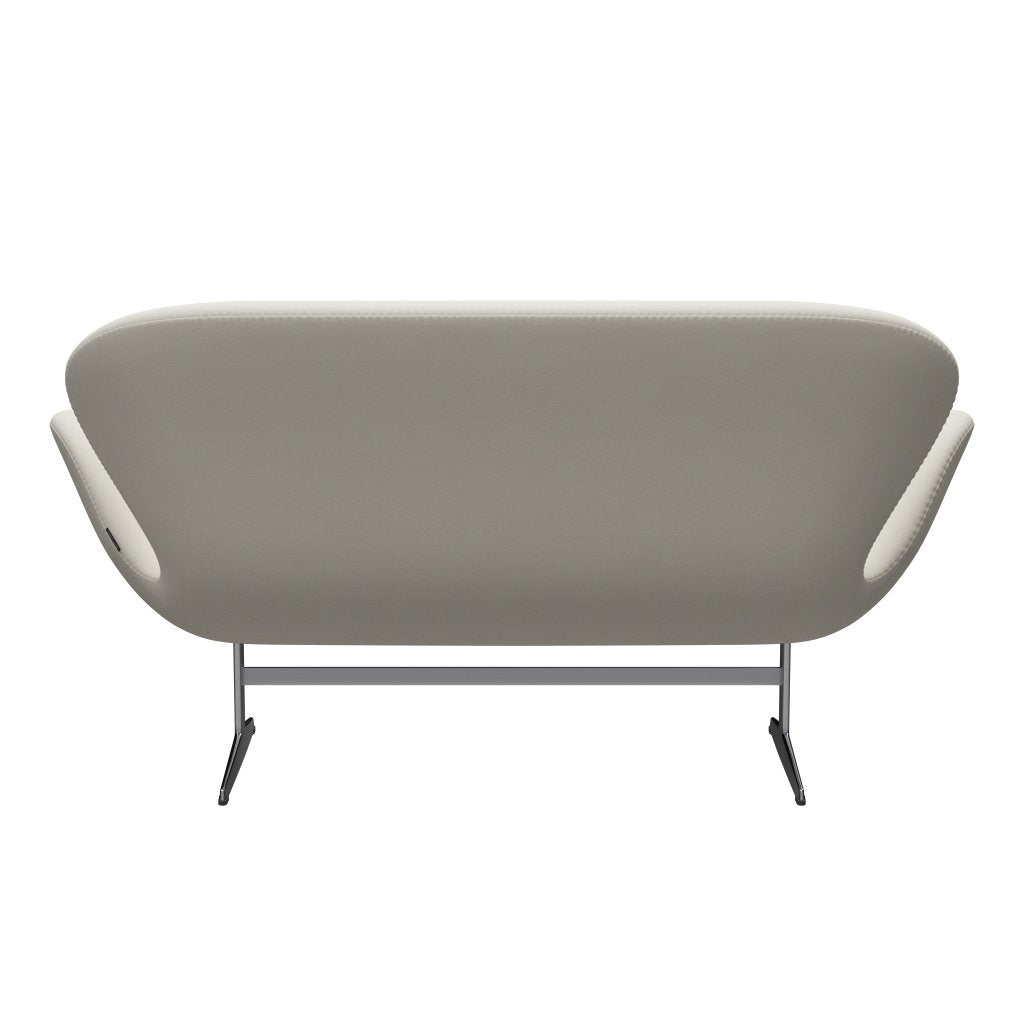[product_category]-Fritz Hansen Swan Sofa 2 Seater, Satin Brushed Aluminium/Comfort Light Grey-Fritz Hansen-3321-C60002-SPAL-FRI-4