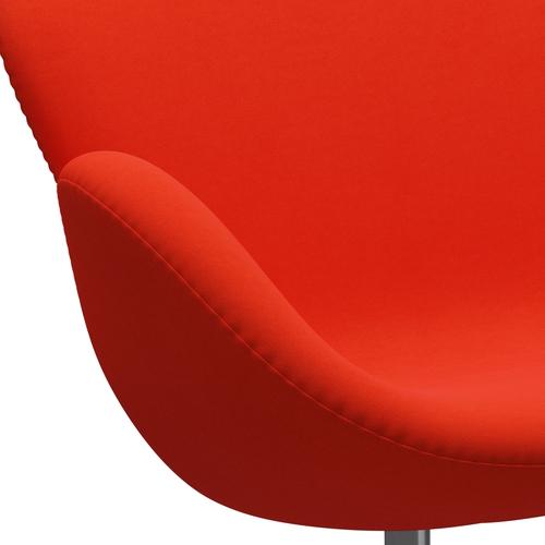 [product_category]-Fritz Hansen Swan Sofa 2 Seater, Satin Brushed Aluminium/Comfort Orange/Red-Fritz Hansen-3321-C63006-SPAL-FRI-7