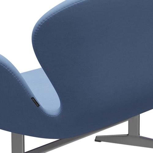 [product_category]-Fritz Hansen Swan Sofa 2 Seater, Satin Brushed Aluminium/Comfort White/Blue-Fritz Hansen-3321-C66002-SPAL-FRI-5