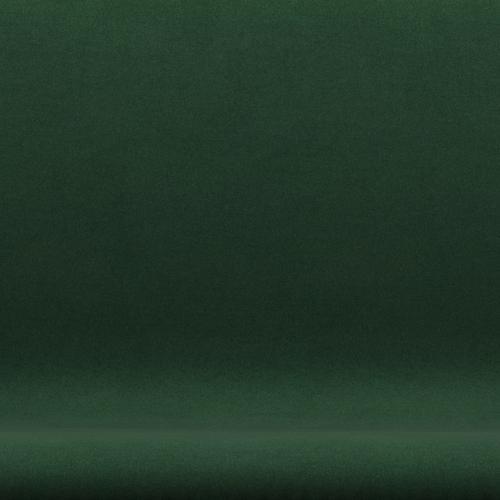 [product_category]-Fritz Hansen Swan Sofa 2 Seater, Satin Brushed Aluminium/Divina Dark Green (876)-Fritz Hansen-3321-DIV876-SPAL-FRI-6