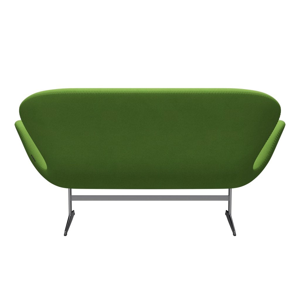 [product_category]-Fritz Hansen Swan Sofa 2 Seater, Satin Brushed Aluminium/Divina Lime Light-Fritz Hansen-3321-DIV956-SPAL-FRI-4