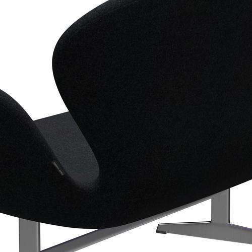 [product_category]-Fritz Hansen Swan Sofa 2 Seater, Satin Brushed Aluminium/Divina Md Black-Fritz Hansen-3321-DMD193-SPAL-FRI-5