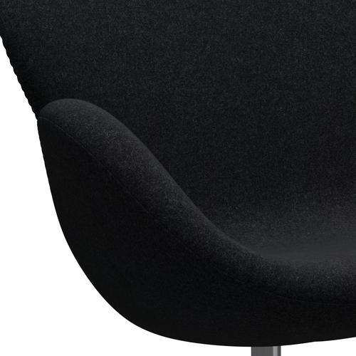 [product_category]-Fritz Hansen Swan Sofa 2 Seater, Satin Brushed Aluminium/Divina Md Black-Fritz Hansen-3321-DMD193-SPAL-FRI-7