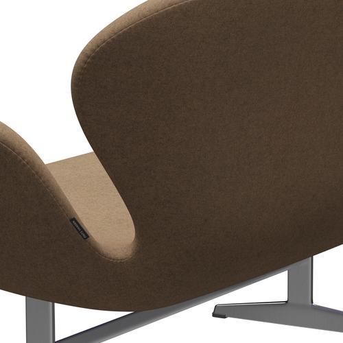 [product_category]-Fritz Hansen Swan Sofa 2 Seater, Satin Brushed Aluminium/Divina Md Café Latte-Fritz Hansen-3321-DMD453-SPAL-FRI-5