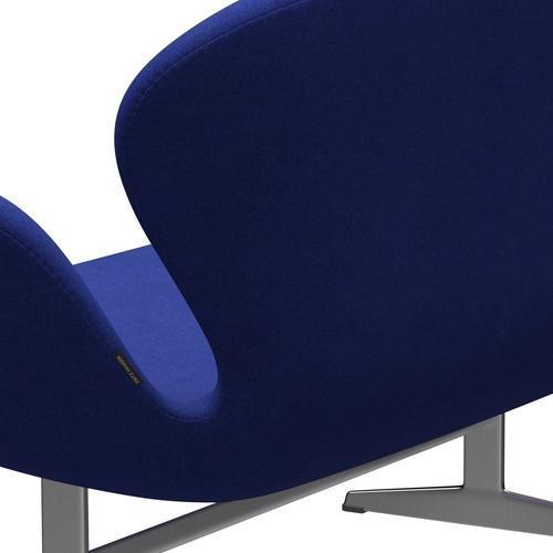 [product_category]-Fritz Hansen Swan Sofa 2 Seater, Satin Brushed Aluminium/Divina Melange Blue-Fritz Hansen-3321-DIM747-SPAL-FRI-5