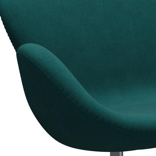 [product_category]-Fritz Hansen Swan Sofa 2 Seater, Satin Brushed Aluminium/Divina Melange Coral Green-Fritz Hansen-3321-DIM821-SPAL-FRI-7