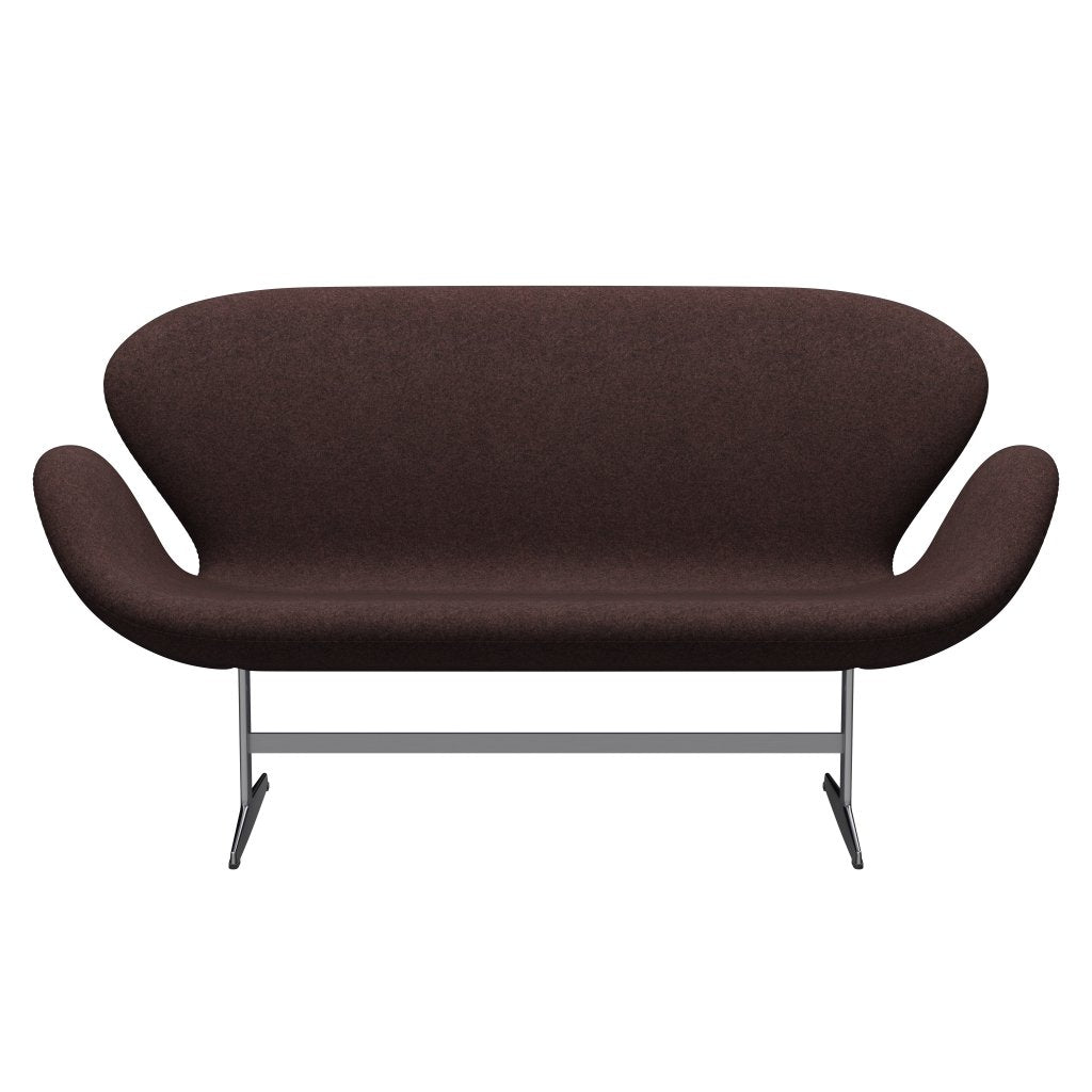 [product_category]-Fritz Hansen Swan Sofa 2 Seater, Satin Brushed Aluminium/Divina Melange Dusty Violet-Fritz Hansen-3321-DIM677-SPAL-FRI-1