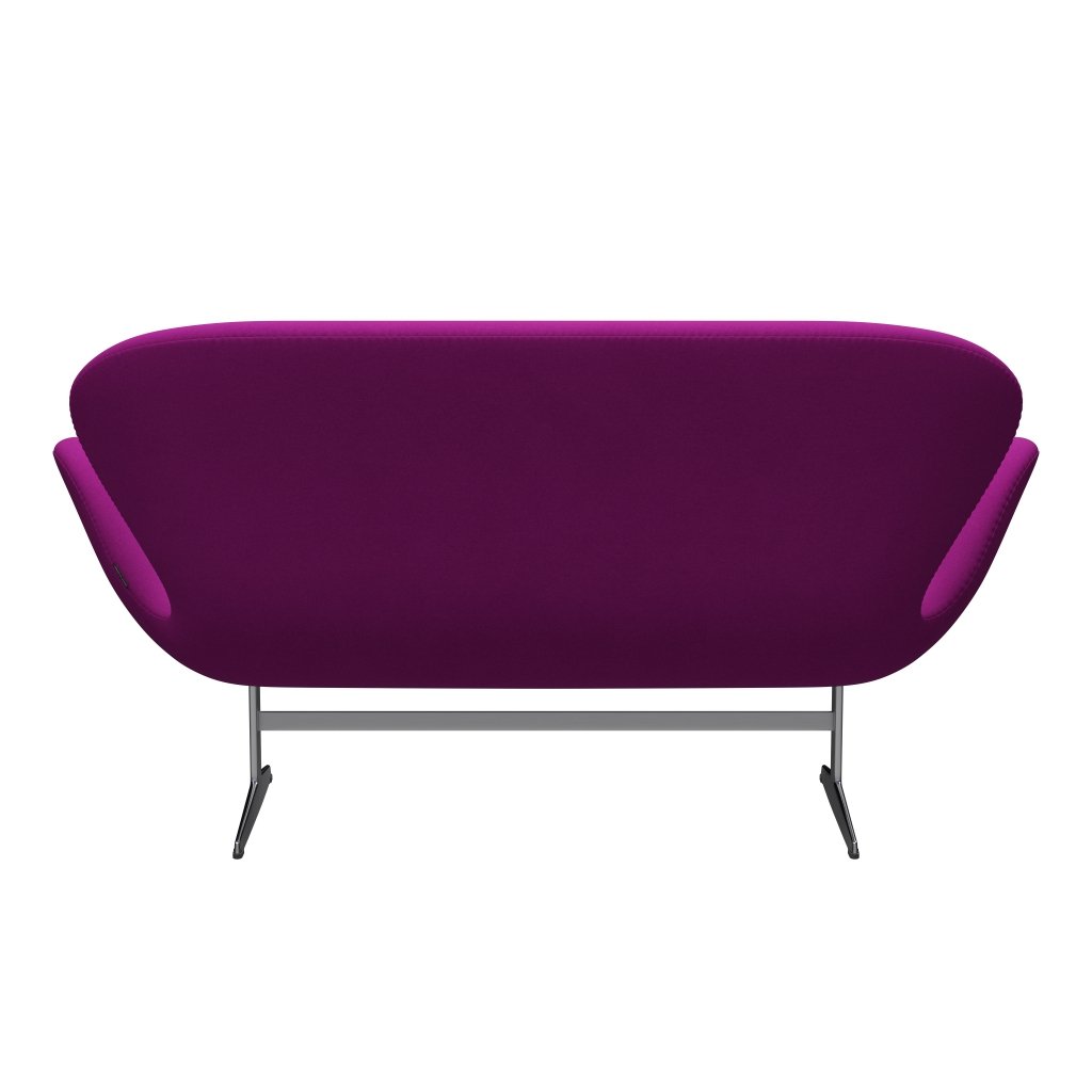 [product_category]-Fritz Hansen Swan Sofa 2 Seater, Satin Brushed Aluminium/Divina Violet (666)-Fritz Hansen-3321-DIV666-SPAL-FRI-3