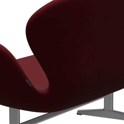 [product_category]-Fritz Hansen Swan Sofa 2 Seater, Satin Brushed Aluminium/Fame Bordeaux (64058)-Fritz Hansen-3321-F64058-SPAL-FRI-5