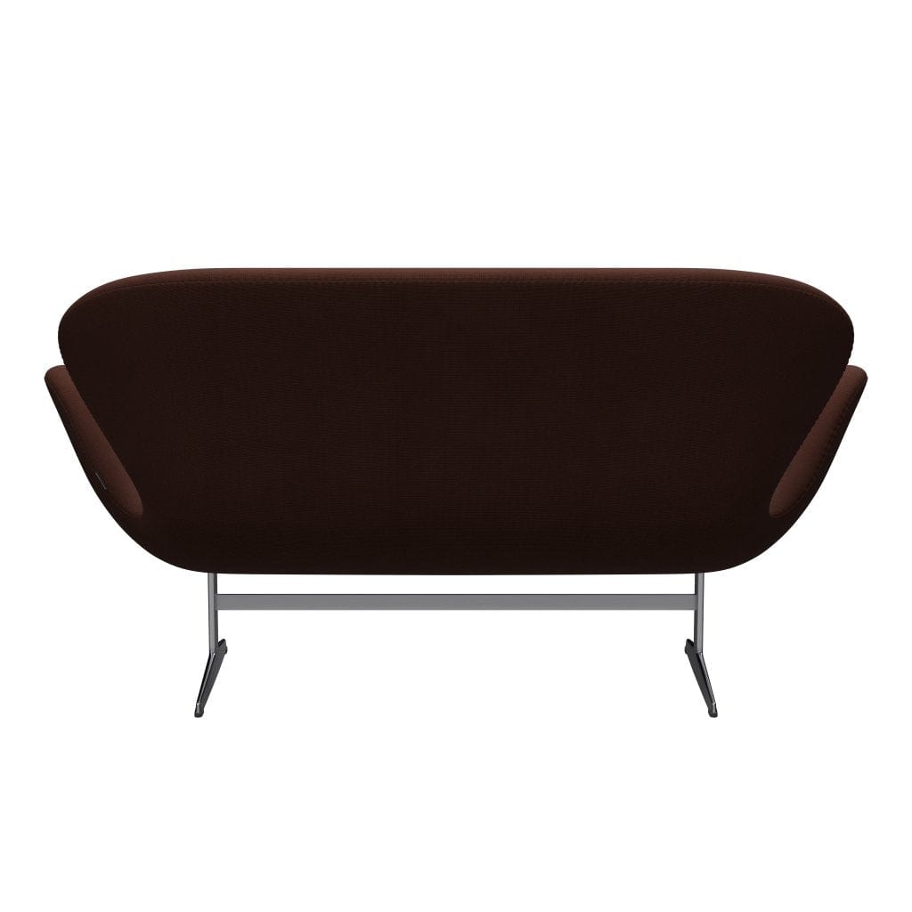 [product_category]-Fritz Hansen Swan Sofa 2 Seater, Satin Brushed Aluminium/Fame Brown (61047)-Fritz Hansen-3321-F61047-SPAL-FRI-4