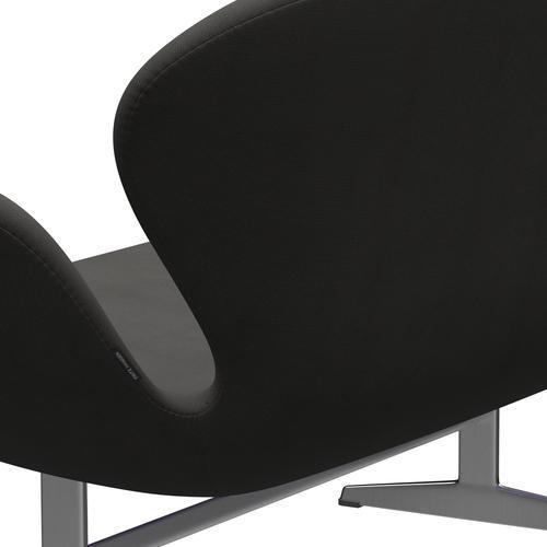 [product_category]-Fritz Hansen Swan Sofa 2 Seater, Satin Brushed Aluminium/Fame Brown (61060)-Fritz Hansen-3321-F61060-SPAL-FRI-5