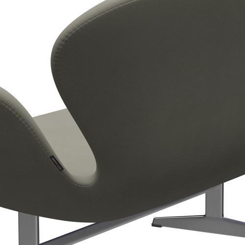 [product_category]-Fritz Hansen Swan Sofa 2 Seater, Satin Brushed Aluminium/Fame Grey (61136)-Fritz Hansen-3321-F61136-SPAL-FRI-5