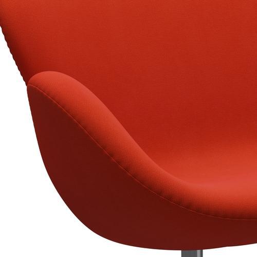 [product_category]-Fritz Hansen Swan Sofa 2 Seater, Satin Brushed Aluminium/Fame Orange Dark-Fritz Hansen-3321-F63078-SPAL-FRI-7