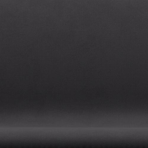 [product_category]-Fritz Hansen Swan Sofa 2 Seater, Satin Brushed Aluminium/Fiord Black-Fritz Hansen-3321-FIO981-SPAL-FRI-6