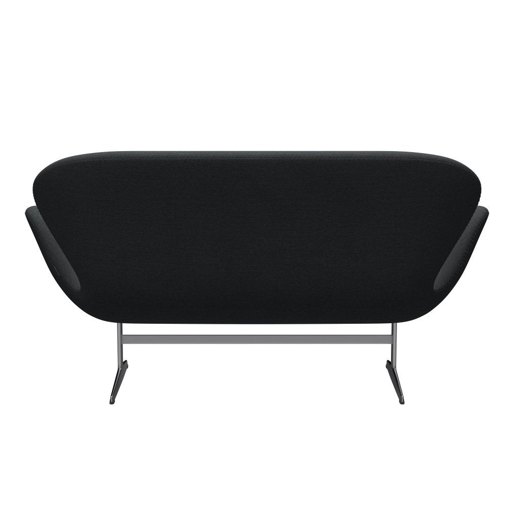 [product_category]-Fritz Hansen Swan Sofa 2 Seater, Satin Brushed Aluminium/Fiord Dark Grey Multicoloured-Fritz Hansen-3321-FIO191-SPAL-FRI-4
