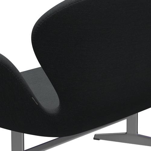 [product_category]-Fritz Hansen Swan Sofa 2 Seater, Satin Brushed Aluminium/Fiord Dark Grey Multicoloured-Fritz Hansen-3321-FIO191-SPAL-FRI-5