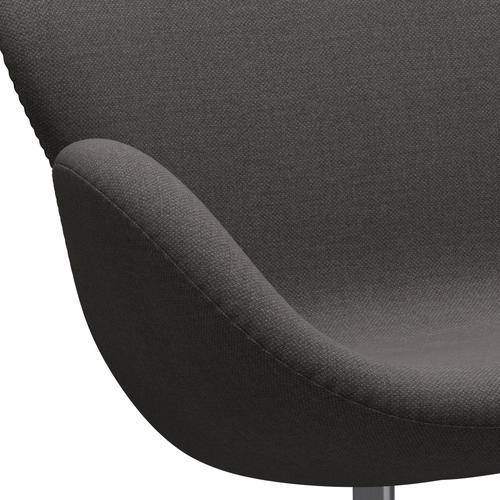 [product_category]-Fritz Hansen Swan Sofa 2 Seater, Satin Brushed Aluminium/Fiord Dark Grey/Stone-Fritz Hansen-3321-FIO371-SPAL-FRI-7