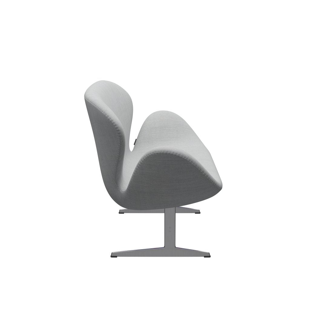 [product_category]-Fritz Hansen Swan Sofa 2 Seater, Satin Brushed Aluminium/Fiord Grey/Medium Grey-Fritz Hansen-3321-FIO121-SPAL-FRI-3