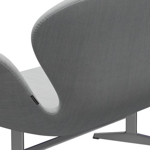 [product_category]-Fritz Hansen Swan Sofa 2 Seater, Satin Brushed Aluminium/Fiord Grey/Medium Grey-Fritz Hansen-3321-FIO121-SPAL-FRI-5