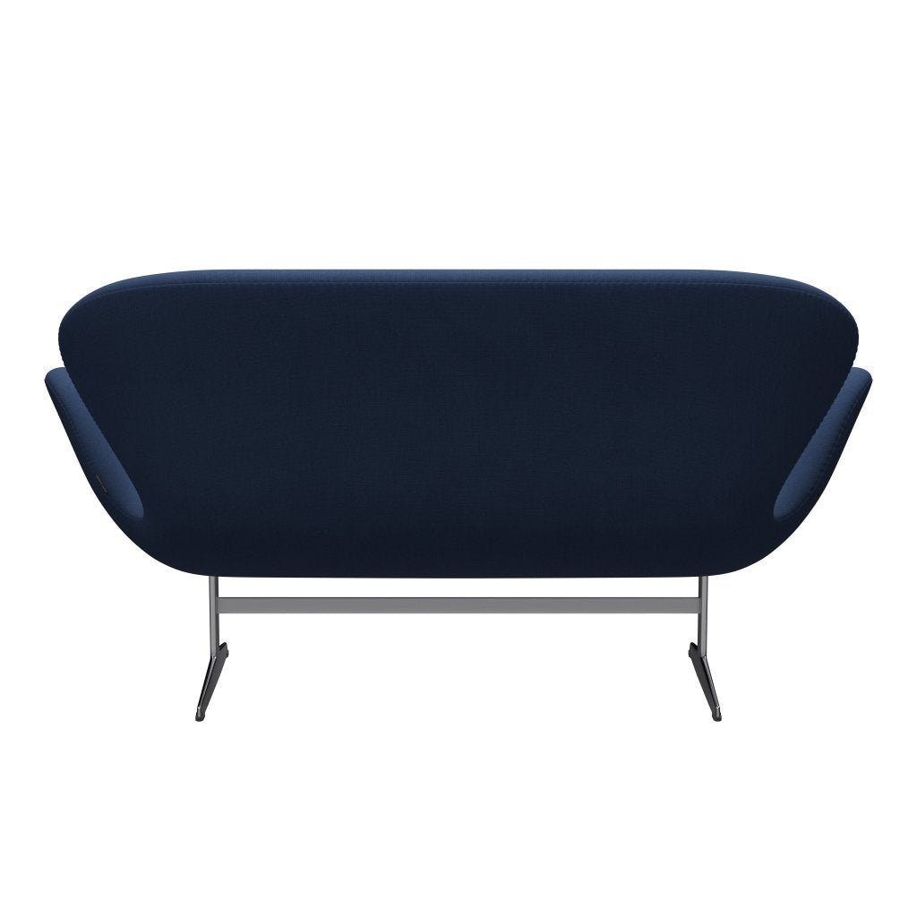 [product_category]-Fritz Hansen Swan Sofa 2 Seater, Satin Brushed Aluminium/Fiord Medium Blue/Medium Blue-Fritz Hansen-3321-FIO791-SPAL-FRI-4