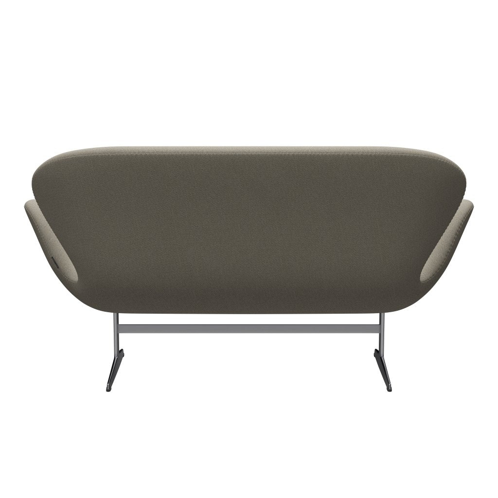 [product_category]-Fritz Hansen Swan Sofa 2 Seater, Satin Brushed Aluminium/Fiord Taupe Bright-Fritz Hansen-3321-FIO262-SPAL-FRI-4
