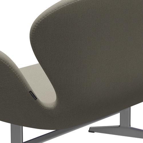 [product_category]-Fritz Hansen Swan Sofa 2 Seater, Satin Brushed Aluminium/Fiord Taupe Bright-Fritz Hansen-3321-FIO262-SPAL-FRI-5