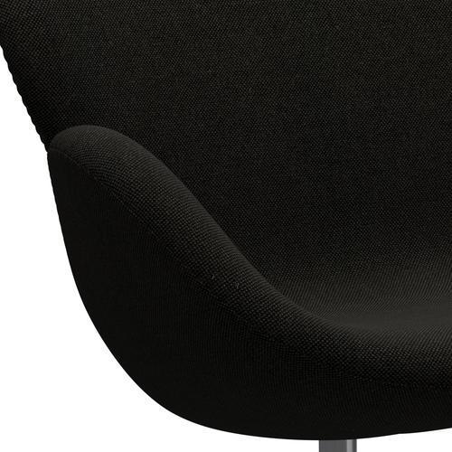 [product_category]-Fritz Hansen Swan Sofa 2 Seater, Satin Brushed Aluminium/Hallingdal Black/Grey (173)-Fritz Hansen-3321-HAL173-SPAL-FRI-7