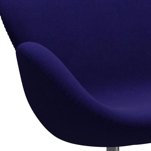 [product_category]-Fritz Hansen Swan Sofa 2 Seater, Satin Brushed Aluminium/Hallingdal Violet Dark-Fritz Hansen-3321-HAL763-SPAL-FRI-7