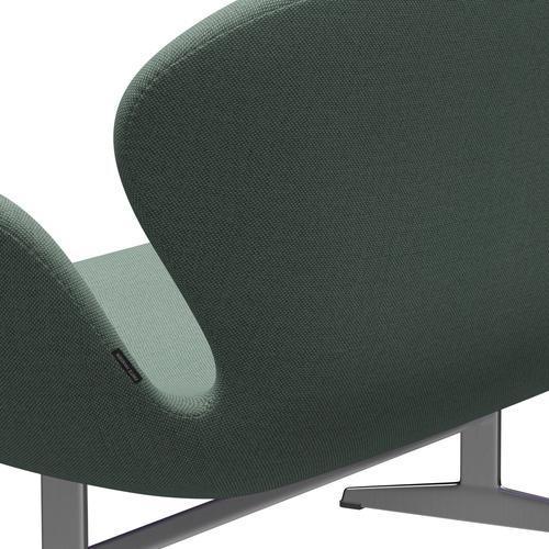 [product_category]-Fritz Hansen Swan Sofa 2 Seater, Satin Brushed Aluminium/Re Wool Aqua/Natural-Fritz Hansen-3321-REW858-SPAL-FRI-5