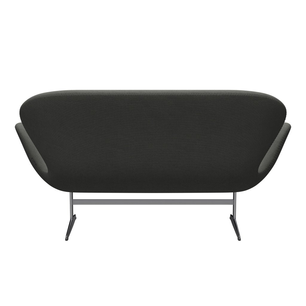 [product_category]-Fritz Hansen Swan Sofa 2 Seater, Satin Brushed Aluminium/Steelcut Grey-Fritz Hansen-3321-STI160-SPAL-FRI-4