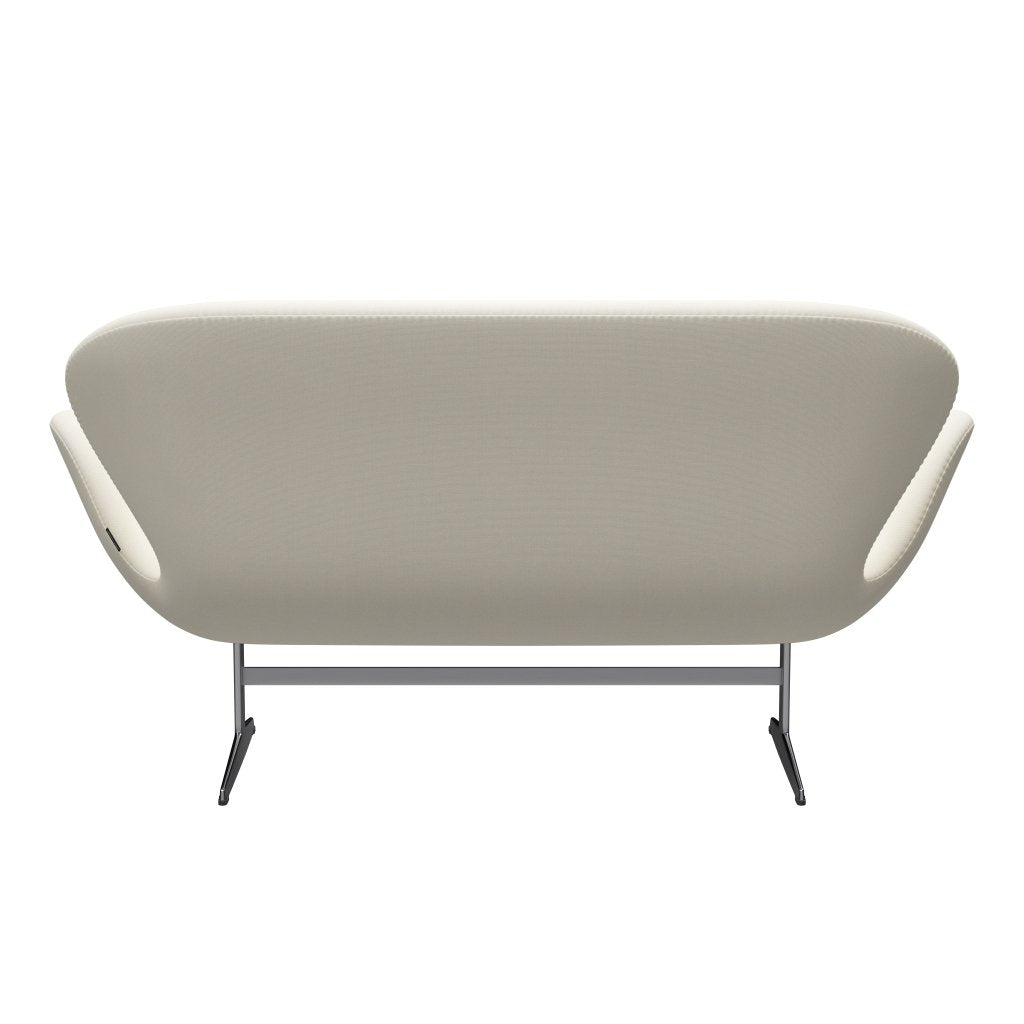 [product_category]-Fritz Hansen Swan Sofa 2 Seater, Satin Brushed Aluminium/Sunniva Crème-Fritz Hansen-3321-SV113-SPAL-FRI-4