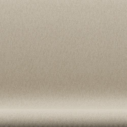 [product_category]-Fritz Hansen Swan Sofa 2 Seater, Satin Brushed Aluminium/Sunniva Light Beige-Fritz Hansen-3321-SV233-SPAL-FRI-6
