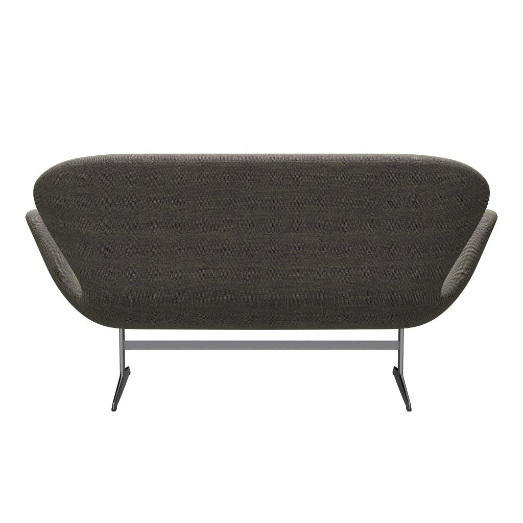 [product_category]-Fritz Hansen Swan Sofa 2 Seater, Satin Brushed Aluminium/Sunniva Light Green/Violet-Fritz Hansen-3321-SV952-SPAL-FRI-4