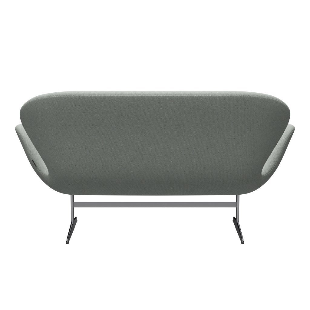 [product_category]-Fritz Hansen Swan Sofa 2 Seater, Satin Brushed Aluminium/Sunniva Mint Green-Fritz Hansen-3321-SV132-SPAL-FRI-4