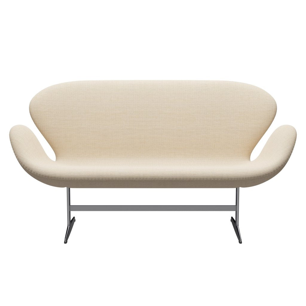 [product_category]-Fritz Hansen Swan Sofa 2 Seater, Satin Brushed Aluminium/Sunniva Sand-Fritz Hansen-3321-SV811-SPAL-FRI-1