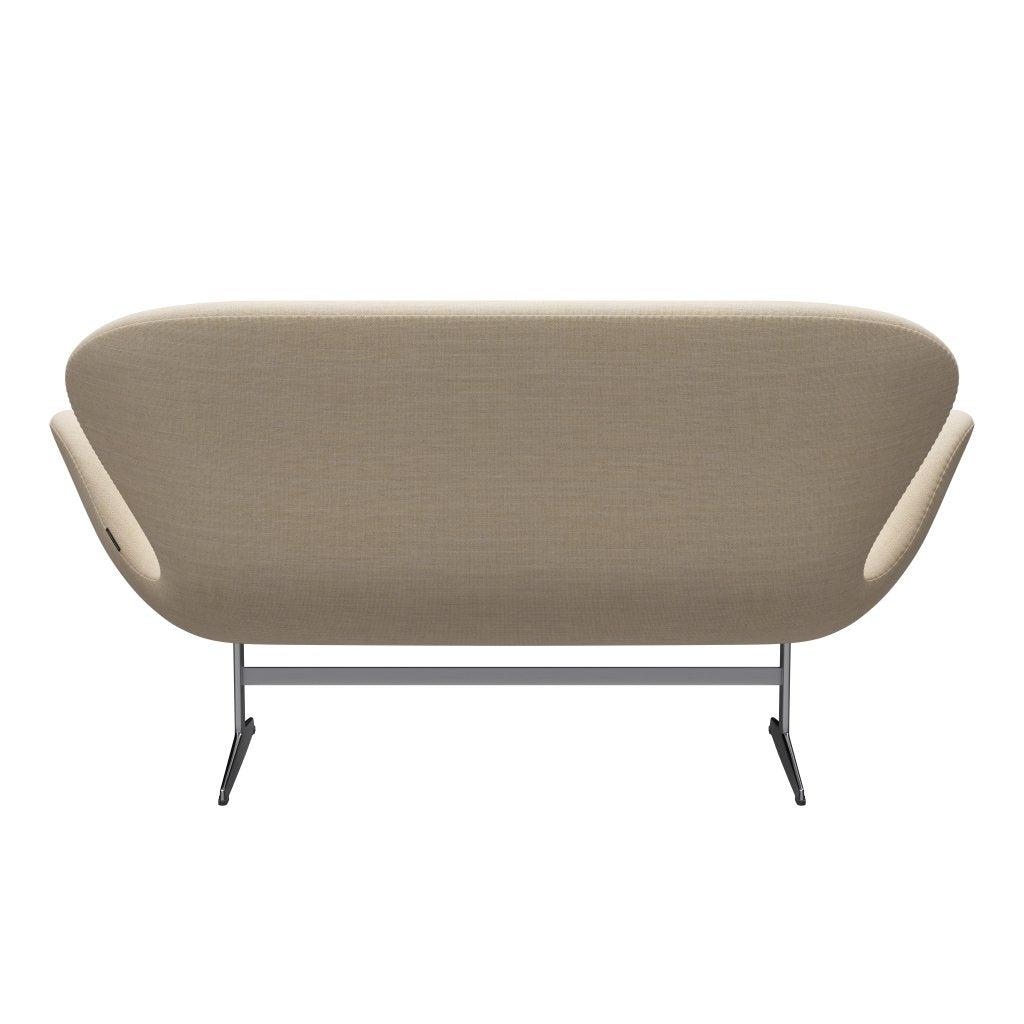 [product_category]-Fritz Hansen Swan Sofa 2 Seater, Satin Brushed Aluminium/Sunniva Sand-Fritz Hansen-3321-SV811-SPAL-FRI-4