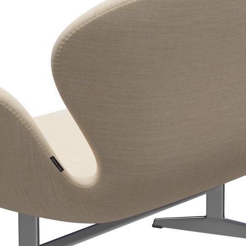 [product_category]-Fritz Hansen Swan Sofa 2 Seater, Satin Brushed Aluminium/Sunniva Sand-Fritz Hansen-3321-SV811-SPAL-FRI-5