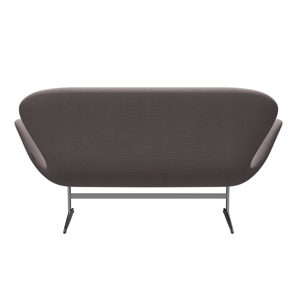 [product_category]-Fritz Hansen Swan Sofa 2 Seater, Satin Brushed Aluminium/Sunniva White/Violet-Fritz Hansen-3321-SV352-SPAL-FRI-4